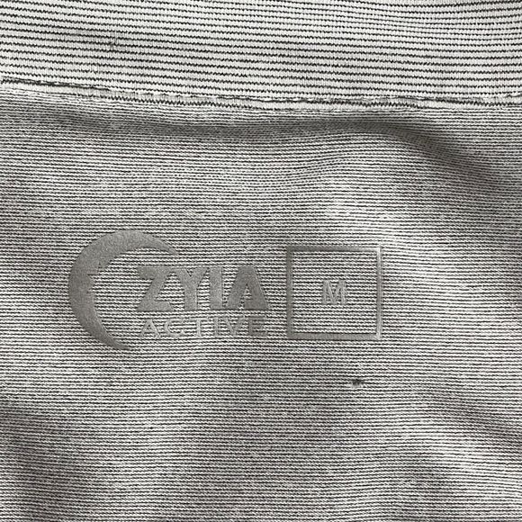 Zyia Active Quarter Zip Pullover Top Women's Size M Grey Thumbhole Stand Collar - Picture 6 of 7
